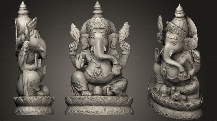Скульптуры индийские (Лорд Ганеш Отсканировал, STKI_0143) 3D модель для ЧПУ станка